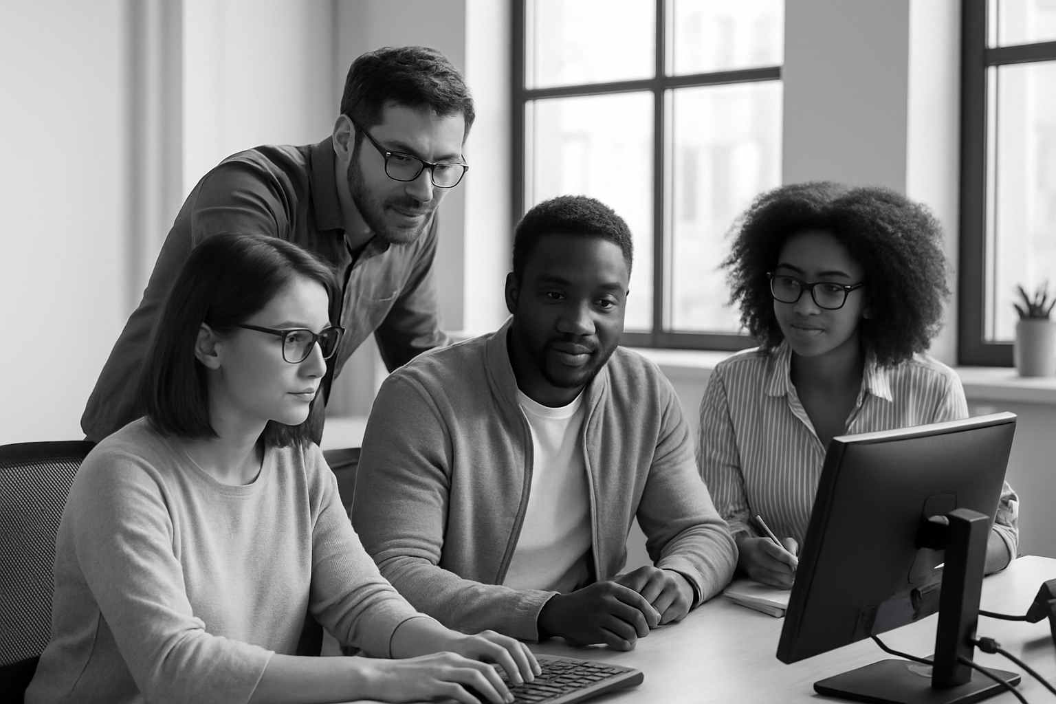 Team working in office